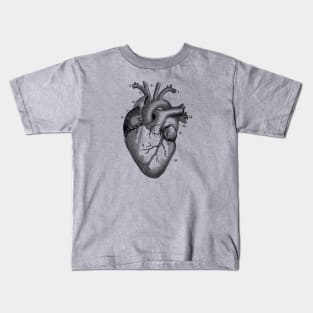 Human Heart Diagram - Vintage Anatomy Kids T-Shirt